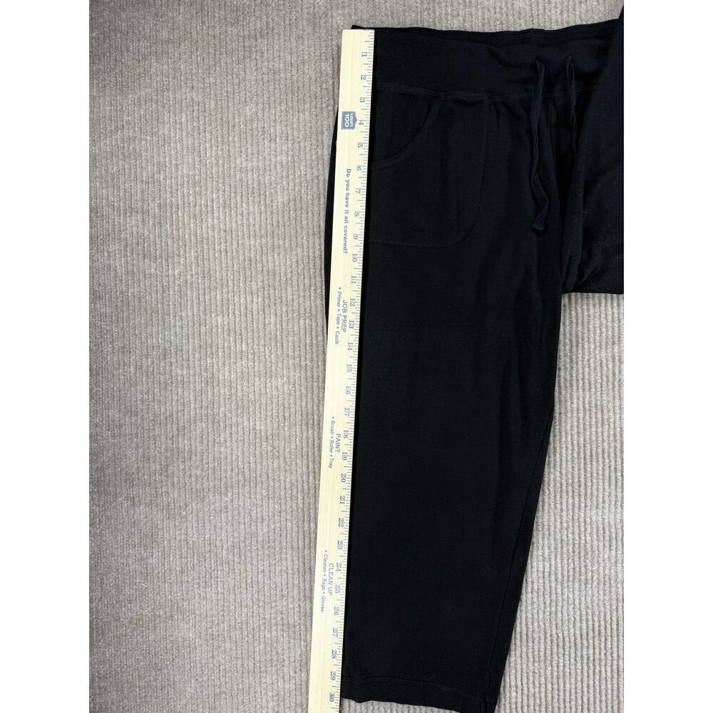 Athletic Works Black Cotton Modal Drawstring Capri Pants L 12-14 - Picture 6 of 8